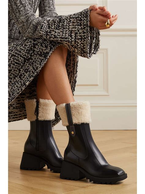 chloe betty shearling boots.